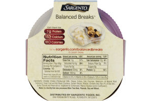 Sargento Balanced Breaks Natural Sharp White Cheddar Cheese, Sea-Salted Cashews & Golden Raisin Medley - 3 PK