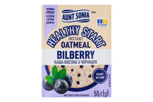 Каша овсяная мгновенного приготовления с черникой Healthy start Aunt Sonia м/у 55г