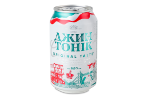 Напій слабоалкогольний 0.33л 8% сильногазований Джин Тонік Оболонь з/б