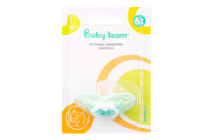 Пустышка для детей от 6мес силиконовая классическая №3014 Baby Team 1шт