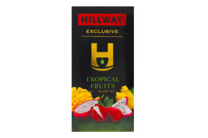 Чай черный байховый мелкий с ароматом тропических фруктов Tropical fruits Exclusive Hillway к/у 25х1.5г