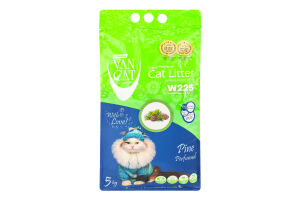 Наполнитель кошачий белый Pine perfumed Super Premium VanCat 5кг