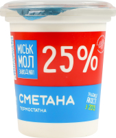 Сметана 25% термостатна Міськмолзавод №1 ст 300г