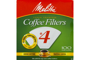 Melitta Super Premium Coffee Filters #4 Cone - 100 CT