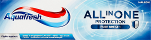 Паста зубная с фтором Свежее дыхание All in One Protection Aquafresh 75мл