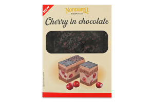 Торт бісквітно-кремовий Вишня в шоколаді Nonpareil лоток 500г