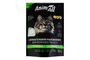 Наполнитель для кошачьего туалета силикагелевый Зеленый изумруд AnimАll 5л