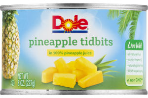 Dole Pineapple Tidbits in 100% Pineapple Juice