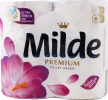 Бумага туалетная 3-х слойная Relax purple Premium Milde 4шт