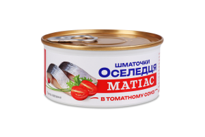 Сельдь атлантическая филе в томатном соусе Матиас Banga ж/б 180г