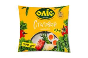 Майонез 67% Столовий Оліс м/у 300г