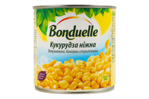 Кукуруза нежная вакуумированная консервированная стерилизованная Bonduelle ж/б 340г