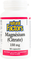 Добавка диетическая капсулы 150мг Цитрат магния Natural Factors 90шт
