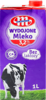 Молоко 3.2% ультрапастеризованное без лактозы Mlekovita т/п 1л