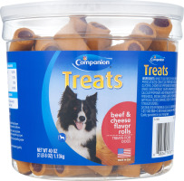 Companion Treats for Dogs Beef & Cheese Flavor Rolls