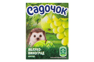 Нектар осветленный пастеризованный Яблоко-виноград Садочок т/п 200мл