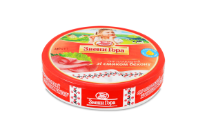 Сир плавлений 45% порційний зі смаком бекону Звени Гора к/у 8х17.5г