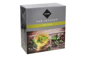 Чай зеленый байховый мелкий с мелисcой и мятой и ароматом лимона Мелисcа RIOBA к/у 50х1.5г