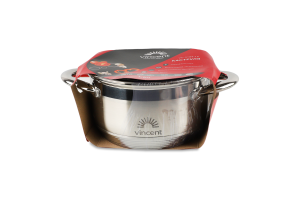 Каструля 1,9л корозійностійка сталь з кришкою d16см VC-3184-16 Vincent