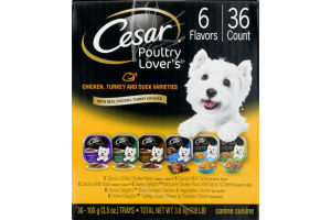 Cesar Poultry Lover's Canine Cuisine Variety - 36 CT