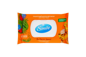 Папір туалетний вологий з ароматом соковитого кавуна For Kids&Juniors Smile 40шт