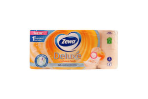 Папір туалетний 3-х шаровий Cashmere Peach Deluxe Zewa 8шт