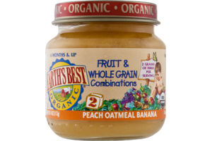 Earth's Best Organic Fruit & Whole Grain Combinations Stage 2 Peach Oatmeal Banana