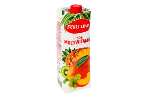 Нектар обогащенный витаминами пастеризованный Мультивитаминный Fortuna т/п 1л