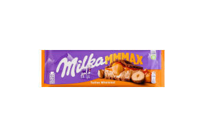 Шоколад молочный с целыми лесными орехами, молочной и карамельной начинкой Toffee wholenut Mmmax Milka м/у 300г