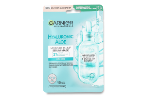 Маска-сыворотка тканевая с гиалуроновым алоэ для сухой кожи лица Skin Naturals Garnier 28г