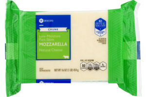 SE Grocers Chunk Low-Moisture Part-Skim Mozzarella Natural Cheese