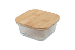 Контейнер для зберігання бамбукова кришка скло 340мл №KYYW577 Greenwich Product Co. Limited 1шт