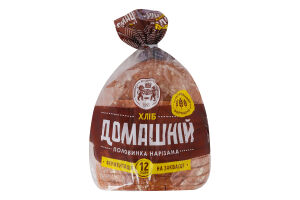 Хлеб половинка в нарезке Домашний Кулиничі м/у 450г