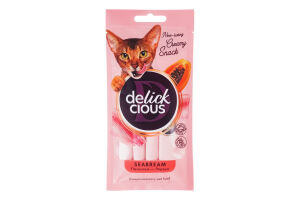 Корм додатковий для котів Дорада з додаванням папаї Кремові ласощі Delickcious м/у 4х0.015кг