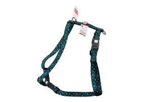 Шлея д/собак Луска з QR адресником анатомічна H-образна нейлон пластиковий фастекс р.L 25мм А51-85см В61-85см WauDog