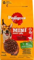 Корм сухой полнорационный для взрослых собак малых пород масой тела до 10кг с говядиной и овощами Pedigree м/у 1.4кг