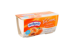 Йогурт 3-3.5% абрикосовый пастеризованный YoCrem Sterilgarda Alimentari к/у 2х100г
