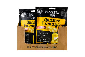 Снеки хрусткі Чотири сири Pizzetta Chips Snacks of the World д/п 70г