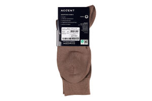 Шкарпетки чоловічі Accent №20105 39-41 темний сіро-бежевий
