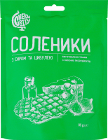 Снеки хрустящие с сыром и луком Соленики Снеки Світу д/п 85г