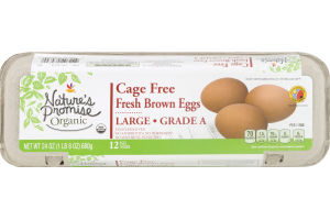 Nature's Promise Organic Cage Free Large Fresh Brown Eggs - 12 CT