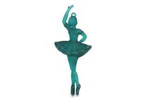 Підвіска новорічна Балерина смарагдова 14,5*6см КМ