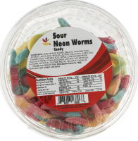 Ahold Sour Neon Worms Candy