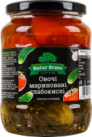 Овочі мариновані слабокислі стерилізовані Преміум Natur Bravo c/б 670г