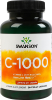 Добавка дієтична вегетаріанські капсули C-1000 Swanson 90шт