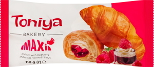 Круасан з наповнювачами зі смаком малини та ванілі Maxi Toniya м/у 110г