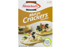 Manischewitz Matzo Crackers Unsalted
