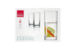 Набір келихів для напоїв 300мл №1605 Mix drink Classic 30 Rona 1шт
