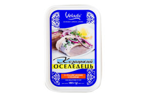 Сельдь филе-кусочки в масле с итальянскими специями Казацкая Veladis б/ш п/у 180г