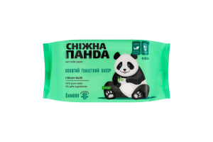 Бумага туалетная влажная Bamboo Cream Сніжна Панда 48шт